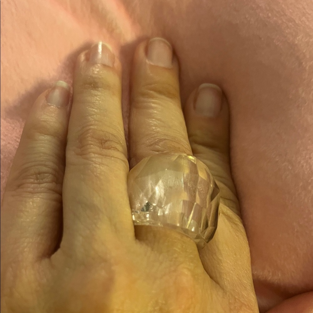 21# Clear Geometric Statement Ring - Picture 3 of 10